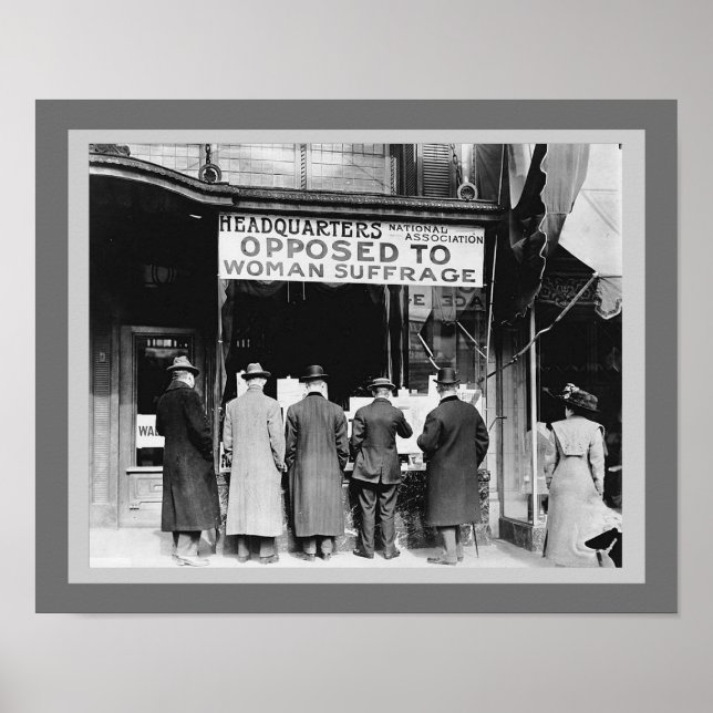 Poster Direitos de voto das mulheres - em oposição ao sof (Frente)