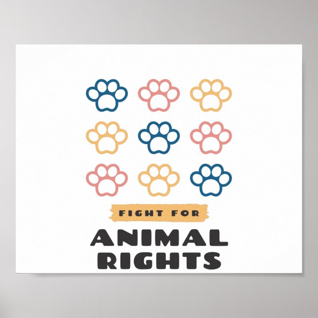 Poster Direitos dos animais (Frente)