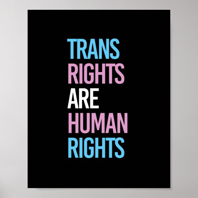 Poster Direitos humanos - cores trans (Frente)