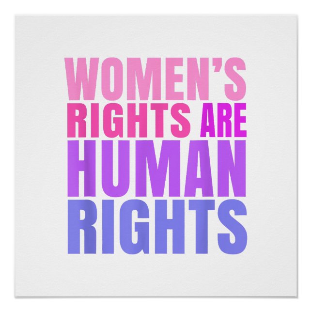 Pôster Direitos Humanos Mulheres à Direita (Frente)