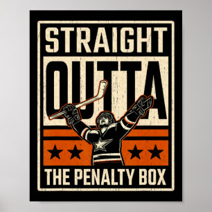Poster Direto da Caixa de Penalidade Funny Goleiro de Hóq