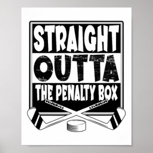 Poster Direto da Caixa de Penalidade Hóquei no Gelo Hóque