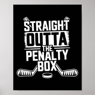 Poster Direto da Caixa de Penalidade - Jogador de Hóquei