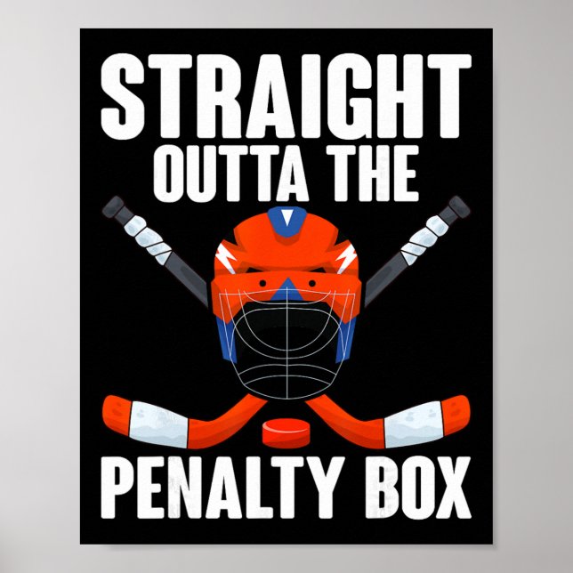 Poster Direto da Caixa de Penalidade Jogador de Hóquei Hó (Frente)