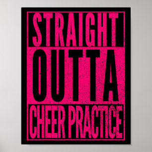 Poster Direto da Prática de Cheerleading Cute Roupa de Ch