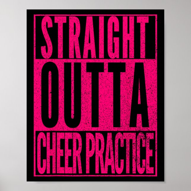 Poster Direto da Prática de Cheerleading Cute Roupa de Ch (Frente)