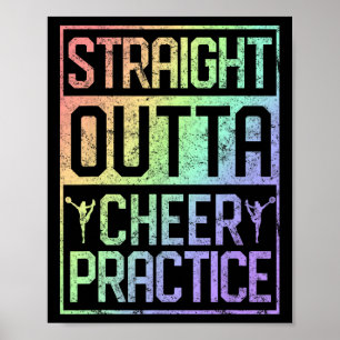 Poster Direto da Prática de Cheerleading Presente de Chee