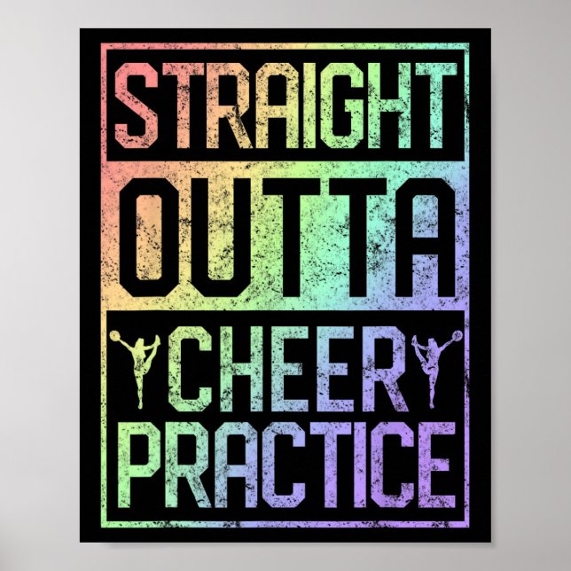 Poster Direto da Prática de Cheerleading Presente de Chee (Frente)