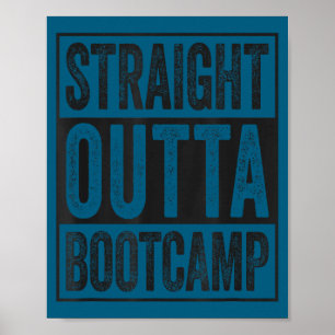 Poster Direto do treinamento básico de soldado do bootcam