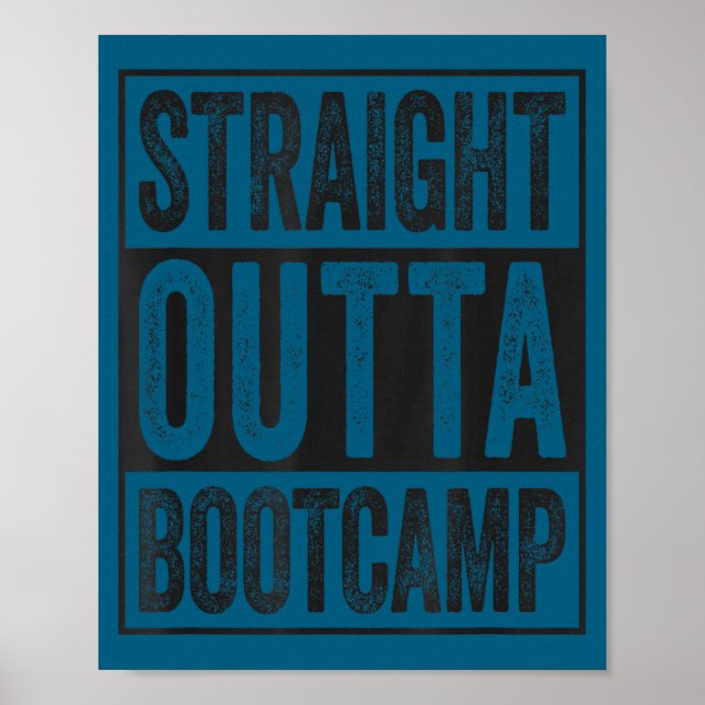 Poster Direto do treinamento básico de soldado do bootcam (Frente)