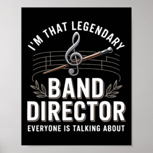 Poster Diretor de Banda Engraçado Professor de Música Vol