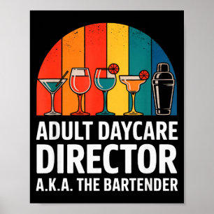 Poster Diretor de creche para adultos engraçado também co