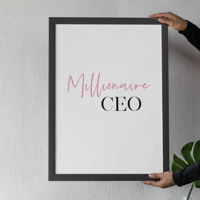Poster Diretor-Geral Milionário Mínimo Moderno | Rosa E P (Criador carregado)