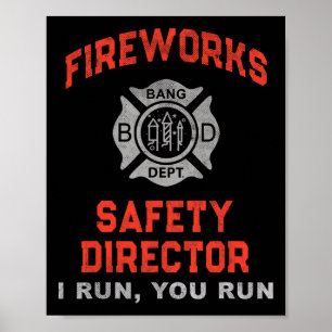 Poster Diretora De Segurança Do Fireworks, Eu O Ligo Aqui
