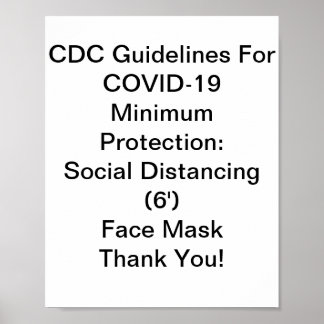 Poster Diretrizes CDC Para A COVID-19