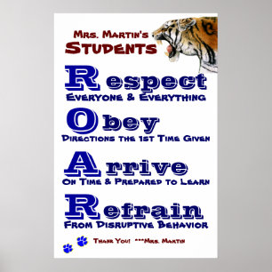 Poster Diretrizes/Regras de Classe