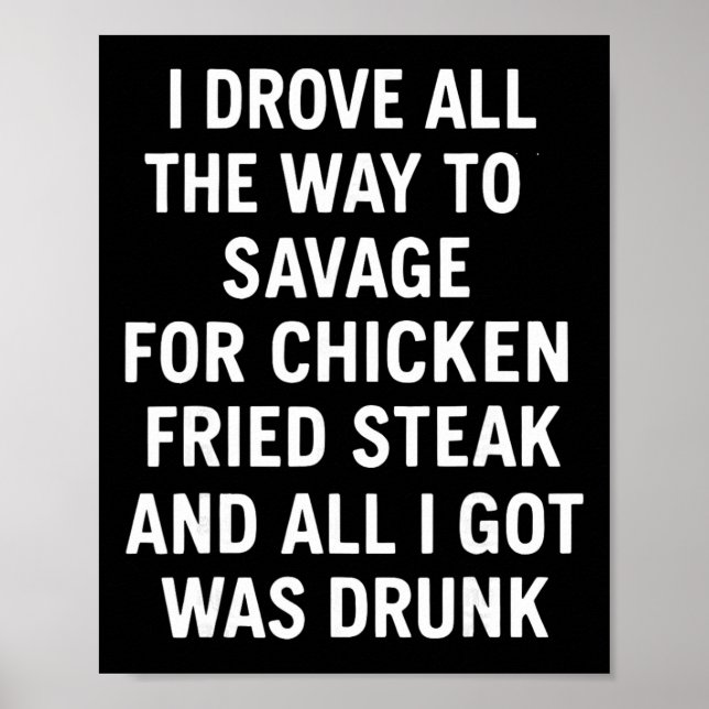 Poster Dirigi até Savage por frango frito (Frente)