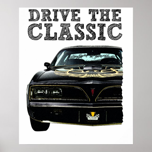 Poster dirija o clássico-pontiac firebird (Frente)