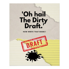 Pôster Dirty Draft Chronicles: Humor do notebook para os