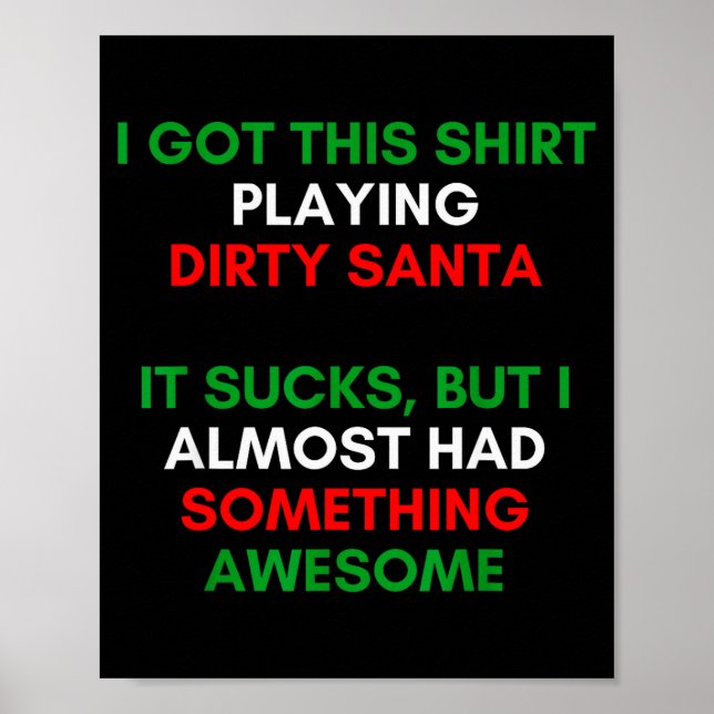 Poster Dirty Santa Present Idea Exchange. Dirty Santa Chr (Frente)
