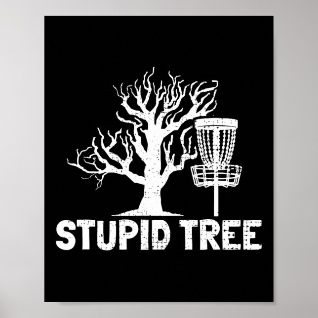 Poster Disc Golf Stupid Tree Noun Dictionary Gifts Midran (Frente)