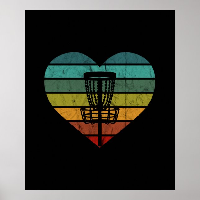 Poster DiscGolf - Cesta de Destino da Vintage Retroativa (Frente)