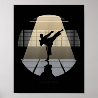 Poster Disciplina de Artes Marciais Força Caratê Taekwond