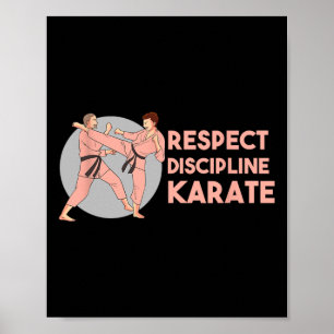 Poster Disciplina de Treinamento de Karatê Esporte Artes