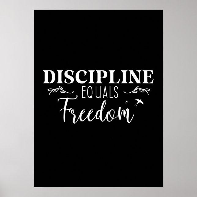 Poster Disciplina Igual à Liberdade - Gym, Sucesso, Hustl (Frente)