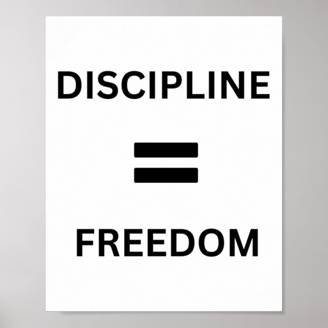 Poster Disciplina = Liberdade - A Chave Para O Sucesso Do (Frente)
