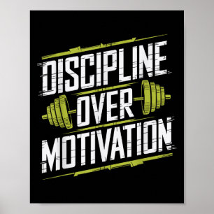 Poster Disciplina Sobre Motivação, Gym Bodybuilder Peso