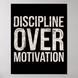 Poster Disciplina Sobre O Peso Da Obra Do Gym De Motivaçã