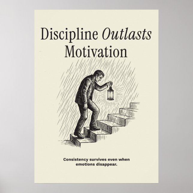 Poster Disciplina Supera a Motivação (Frente)