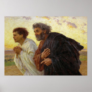 Poster Discípulos Correndo até o Sepulcher por Burnand