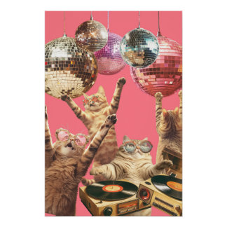 Pôster Disco Cat