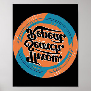 Poster Disco de Disc Golf, Lançar Procurar Repetir, Disco