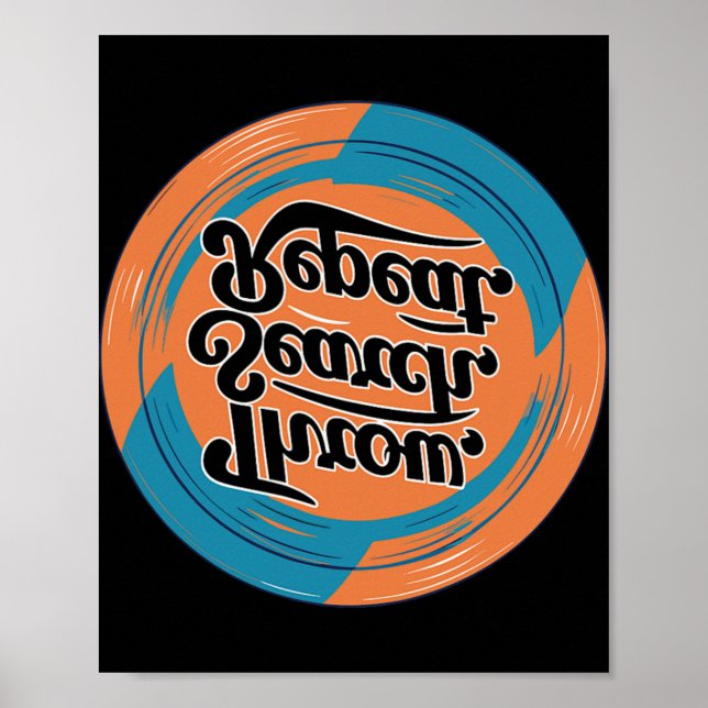 Poster Disco de Disc Golf, Lançar Procurar Repetir, Disco (Frente)