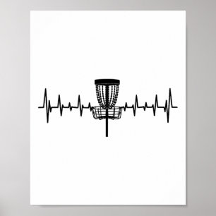 Poster Disco de Golfe Coração Batendo Engraçado Amor Pelo