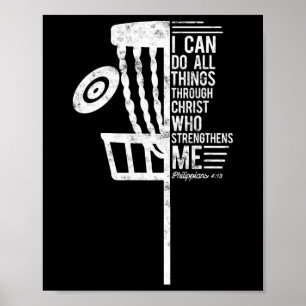 Poster Disco de Golfe Cristão Eu Posso Fazer Todas as Coi