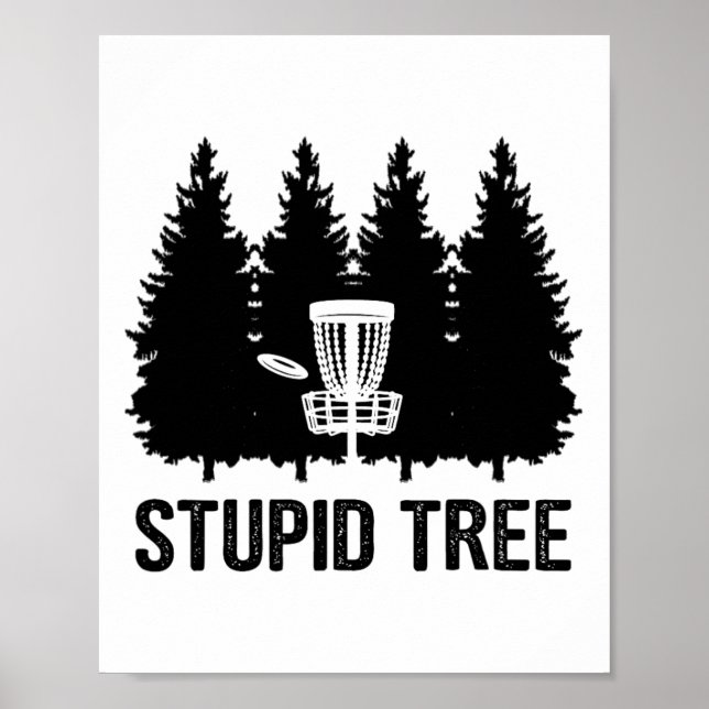 Poster Disco de Golfe da Árvore Estúpida (Frente)