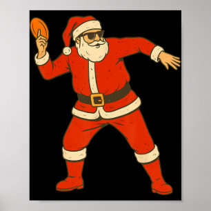 Poster Disco de Golfe de Natal Vintage Engraçado Papai No