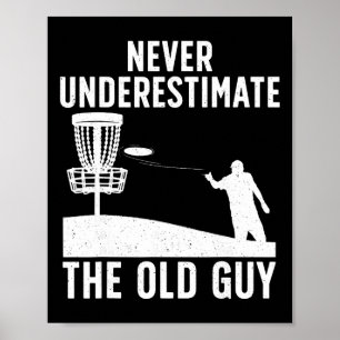 Poster Disco de Golfe Legal para Homens Pai Avô Jogadores