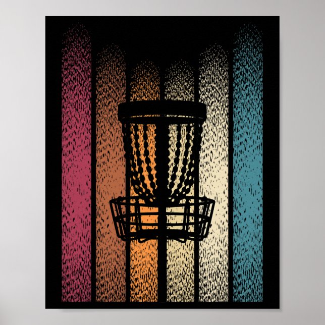 Poster Disco de Golfe Retro Frisbee _5 (Frente)