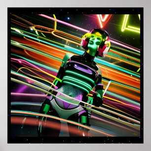 Poster Disco Espacial Zumbi