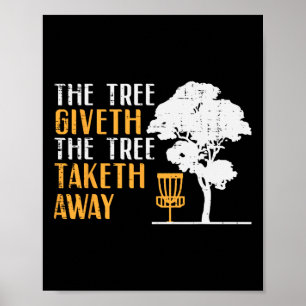 Poster Disco Golf Tree Giveth tira as divertidas mulheres