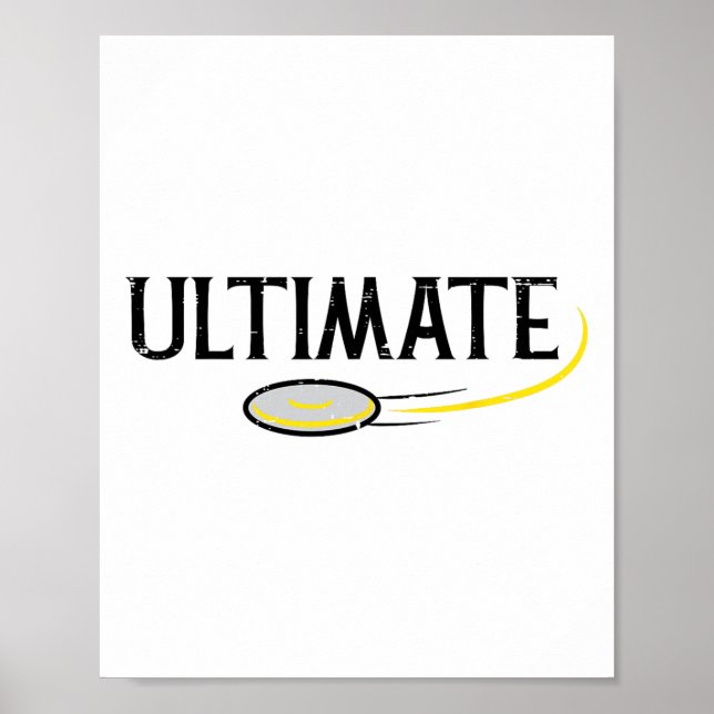 Poster Disco Golf Ultimate Frisbee Frolf Esportes Homens (Frente)