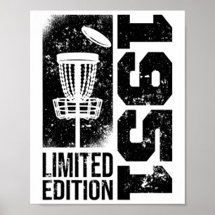 Poster Disco-golfe Antigo Jogo de Aniversário de 1951 Dis