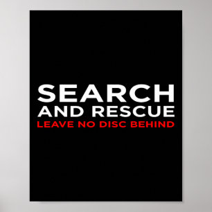 Poster Disco Golfe - Busca E Resgate Não Deixe Nenhum Dis