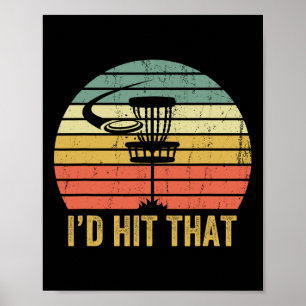 Poster Disco Golfe Frisbee Engraçado Esporte Dia dos Pais