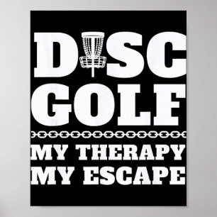 Poster Disco Golfe Minha Terapia Minha Fuga Engraçado